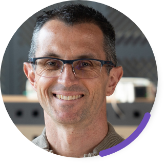 a man wearing glasses