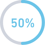 a black circle with white text