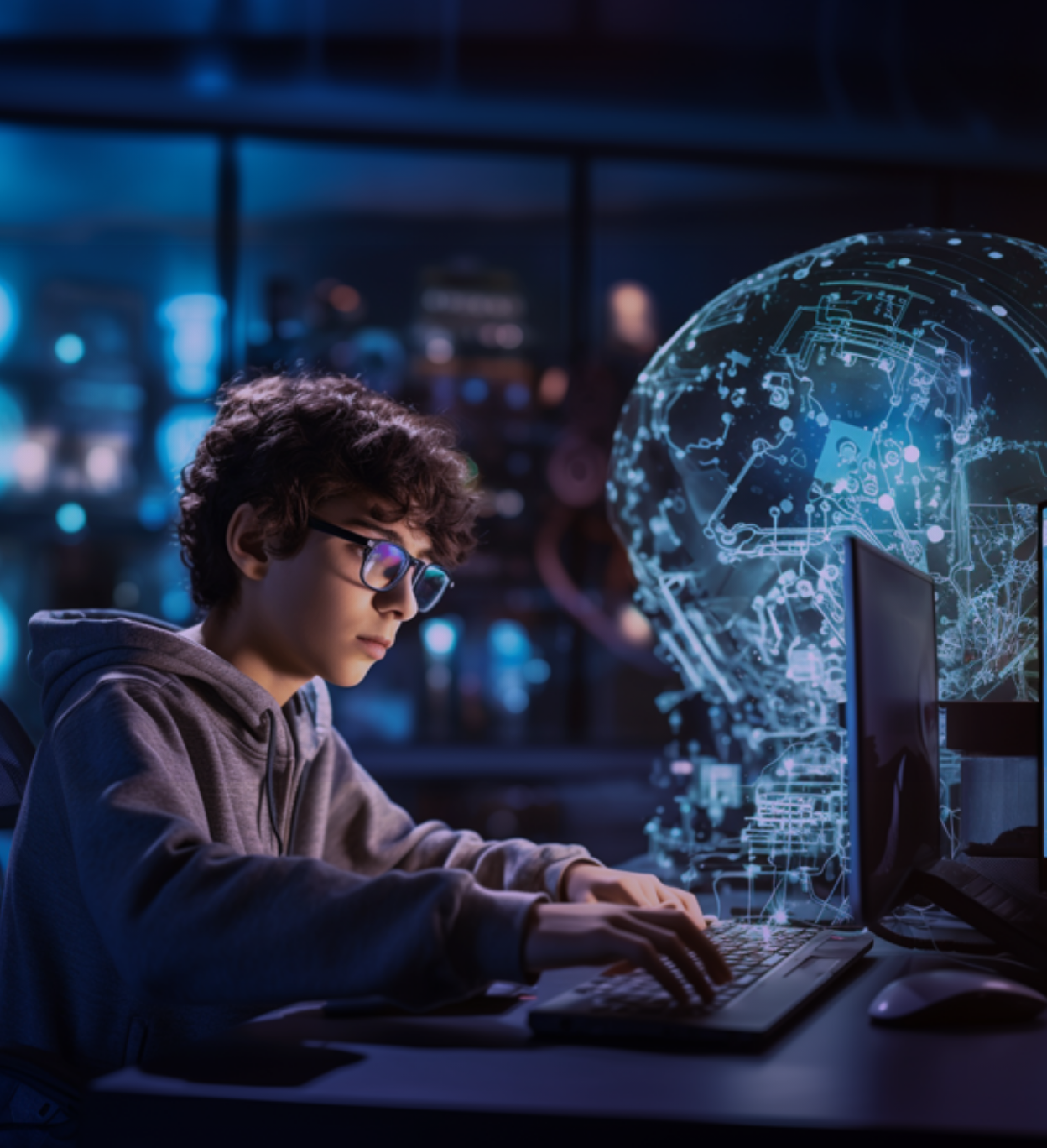 a man using a laptop