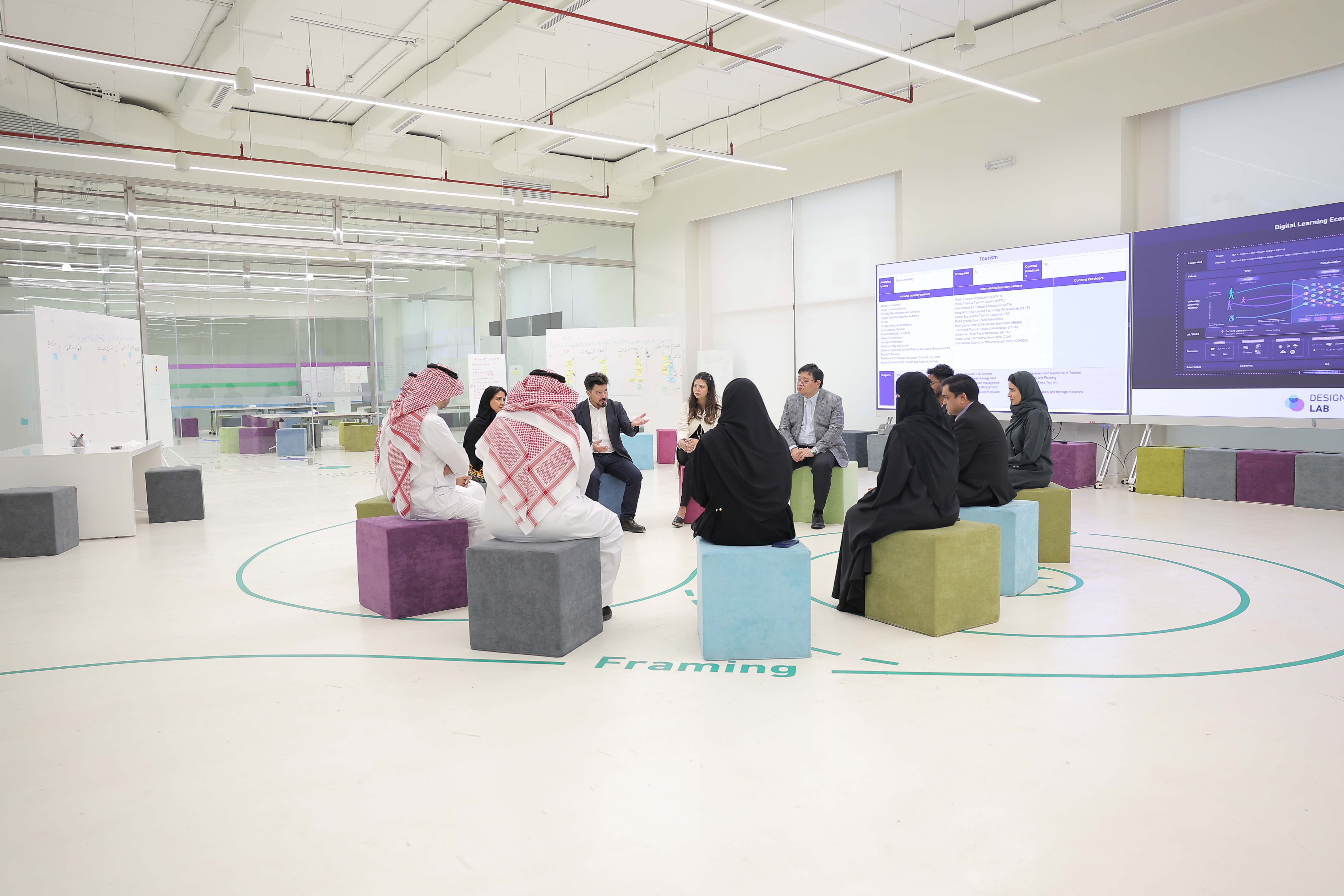 صور من زيارة وفد منظمة السياحة العالمية لمقر المركز الوطني للتعليم الإلكتروني.